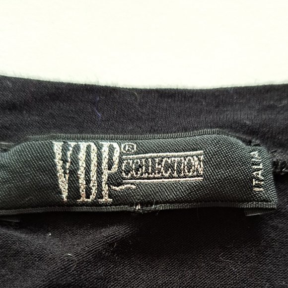 VDP Women's Italian Poker Black Dress with Crystals Size 42 / S - Picture 10 of 12